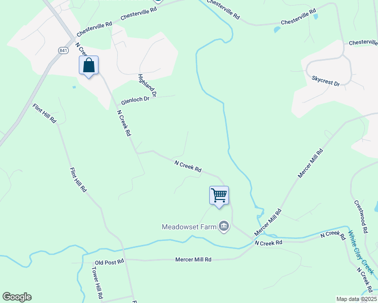 map of restaurants, bars, coffee shops, grocery stores, and more near 261 North Creek Road in Landenberg