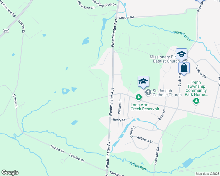 map of restaurants, bars, coffee shops, grocery stores, and more near 945 Westminster Road in Hanover
