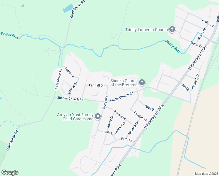 map of restaurants, bars, coffee shops, grocery stores, and more near 11806 Carol Avenue in Greencastle