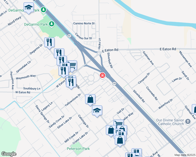 map of restaurants, bars, coffee shops, grocery stores, and more near in Chico