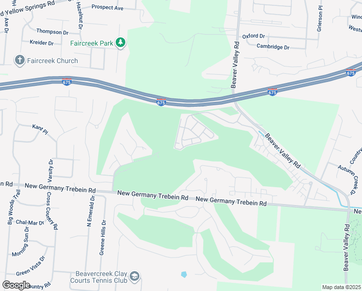 map of restaurants, bars, coffee shops, grocery stores, and more near 2897 Old Troon Drive in Beavercreek