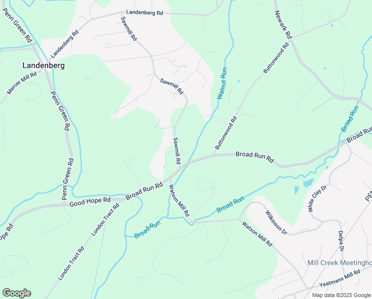 map of restaurants, bars, coffee shops, grocery stores, and more near 107 Sawmill Road in Landenberg