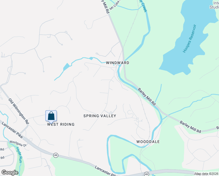 map of restaurants, bars, coffee shops, grocery stores, and more near 102 Little Wood Lane in Wilmington