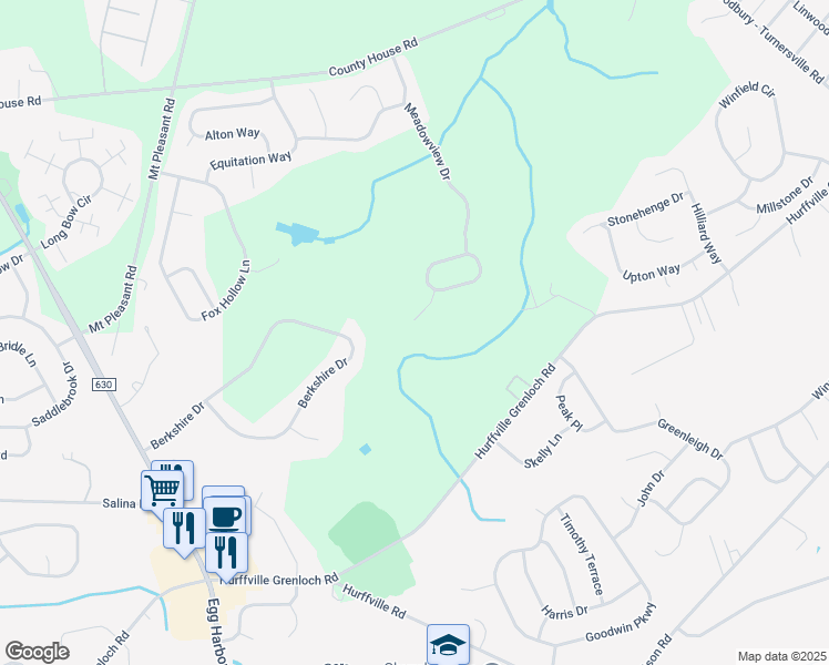 map of restaurants, bars, coffee shops, grocery stores, and more near 7 Trakenner Walk in Washington Township