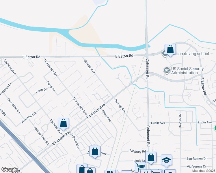 map of restaurants, bars, coffee shops, grocery stores, and more near 2856 Burnap Avenue in Chico