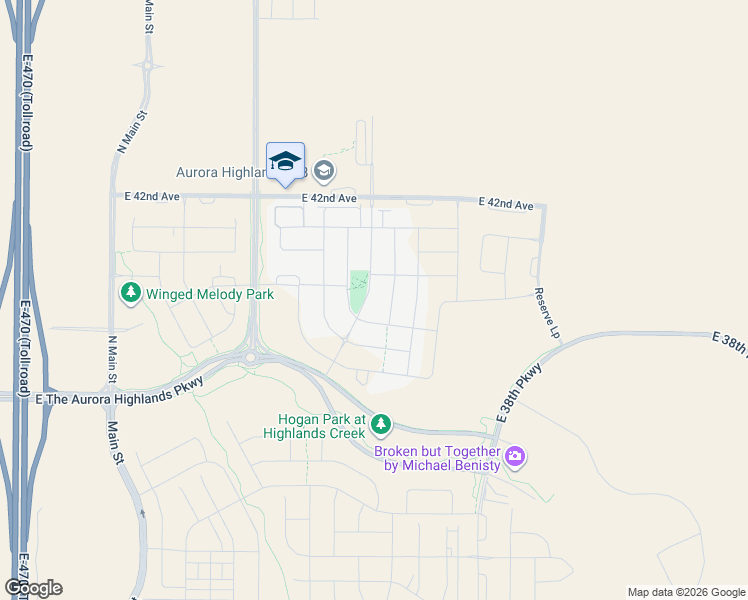 map of restaurants, bars, coffee shops, grocery stores, and more near Harvest Road in Aurora