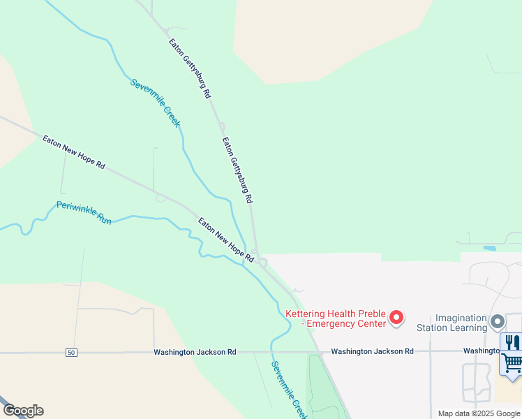 map of restaurants, bars, coffee shops, grocery stores, and more near 2336 Eaton Gettysburg Road in Eaton