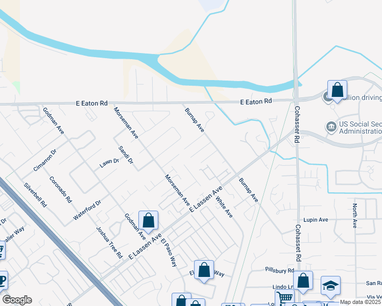 map of restaurants, bars, coffee shops, grocery stores, and more near 956 Mort Lane in Chico