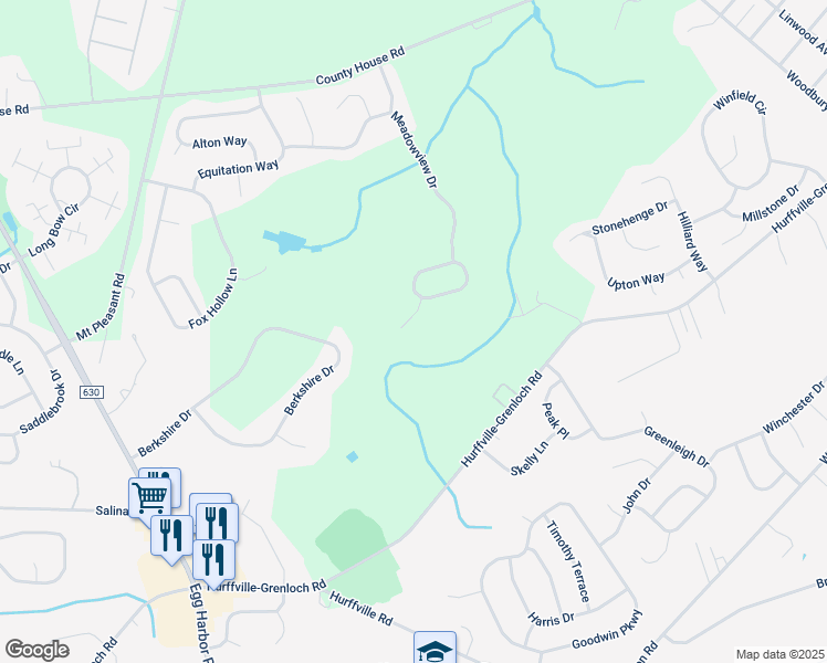 map of restaurants, bars, coffee shops, grocery stores, and more near 7 Trakenner Walk in Washington Township