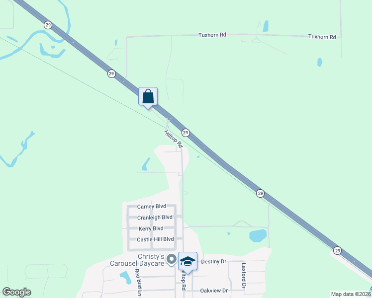 map of restaurants, bars, coffee shops, grocery stores, and more near 2610 Hilltop Road in Springfield
