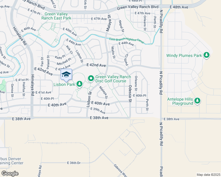 map of restaurants, bars, coffee shops, grocery stores, and more near 4144 Malaya St in Denver