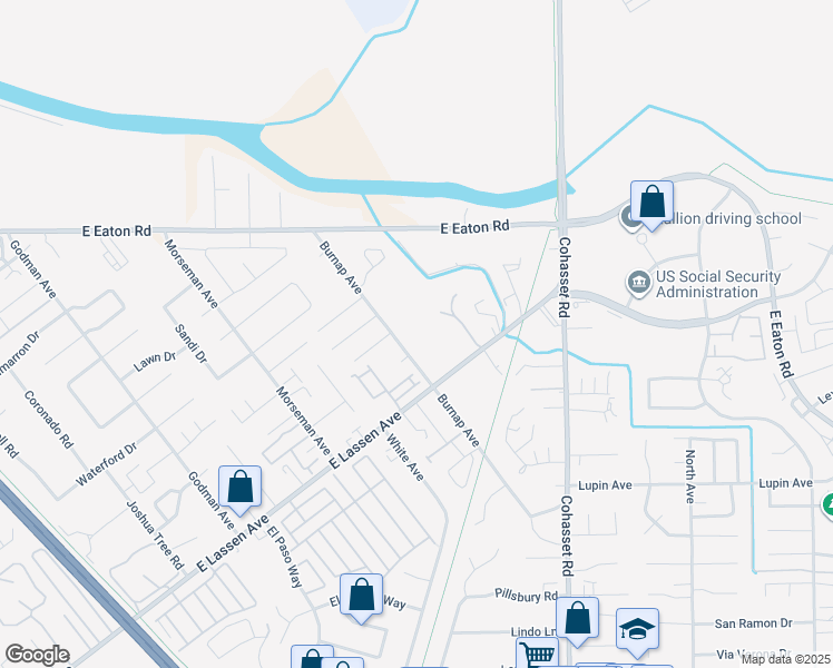 map of restaurants, bars, coffee shops, grocery stores, and more near 2856 Burnap Avenue in Chico