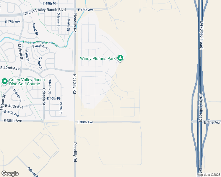map of restaurants, bars, coffee shops, grocery stores, and more near 3804-4086 Picadilly Road in Denver