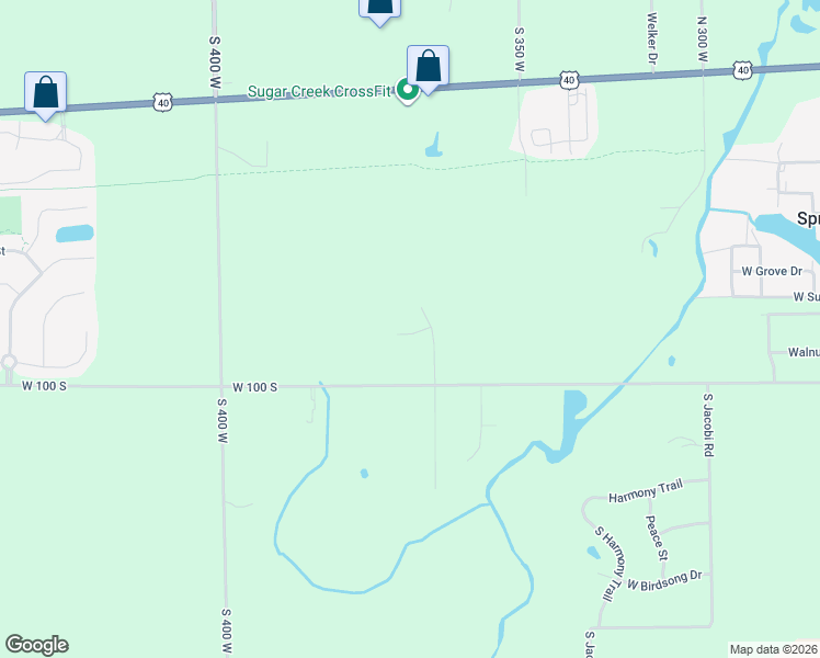 map of restaurants, bars, coffee shops, grocery stores, and more near 1002 South Country Lane in Greenfield
