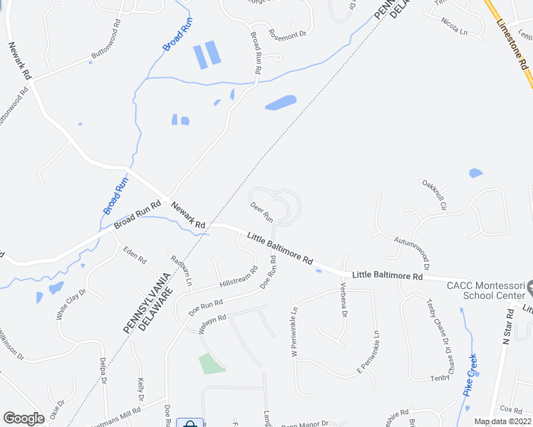 map of restaurants, bars, coffee shops, grocery stores, and more near 42 Deer Run in Newark