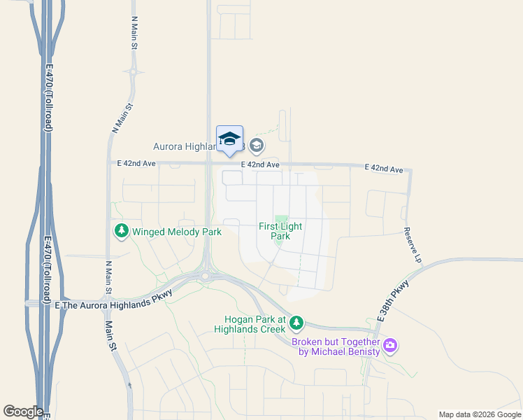 map of restaurants, bars, coffee shops, grocery stores, and more near 4023 North Flat Rock Street in Aurora