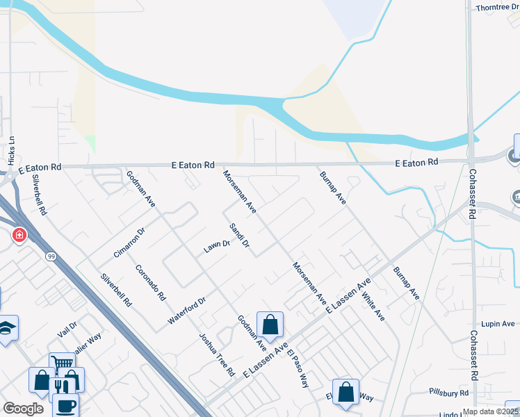 map of restaurants, bars, coffee shops, grocery stores, and more near 991 Bertino Place in Chico
