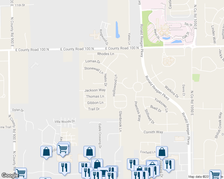 map of restaurants, bars, coffee shops, grocery stores, and more near 688 Hollowood Lane in Avon