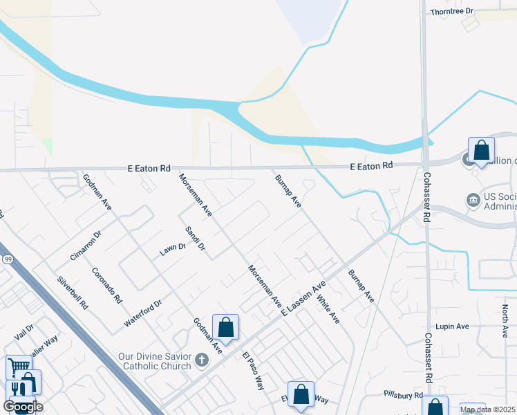 map of restaurants, bars, coffee shops, grocery stores, and more near 893 Netters Circle in Chico