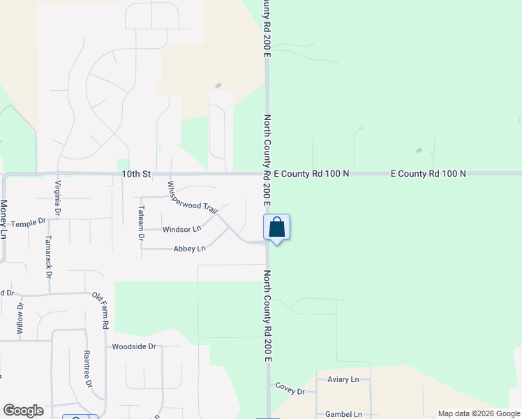 map of restaurants, bars, coffee shops, grocery stores, and more near 920 North County Road 200 East in Danville