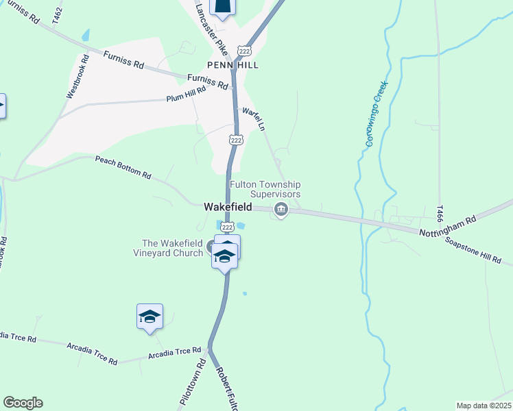 map of restaurants, bars, coffee shops, grocery stores, and more near 788C Nottingham Road in Peach Bottom