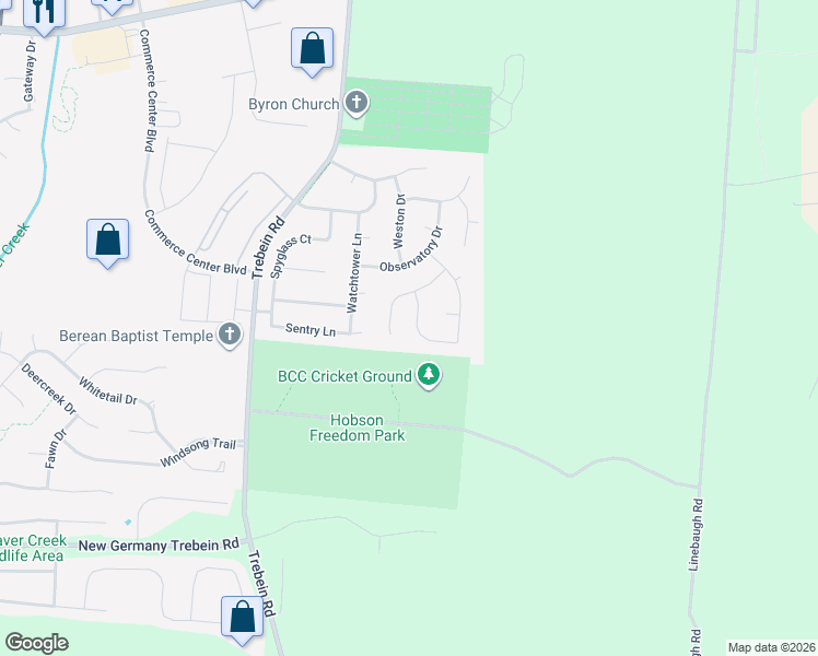 map of restaurants, bars, coffee shops, grocery stores, and more near 1493 Cameron Drive in Fairborn