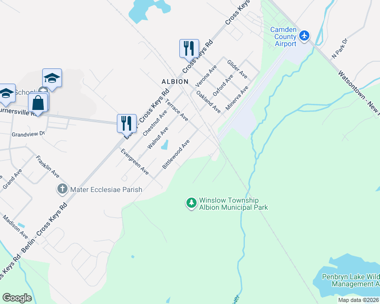 map of restaurants, bars, coffee shops, grocery stores, and more near 209 West Elm Avenue in Berlin
