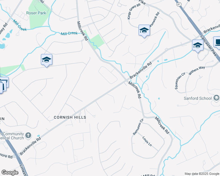 map of restaurants, bars, coffee shops, grocery stores, and more near 1736 Brackenville Road in Hockessin