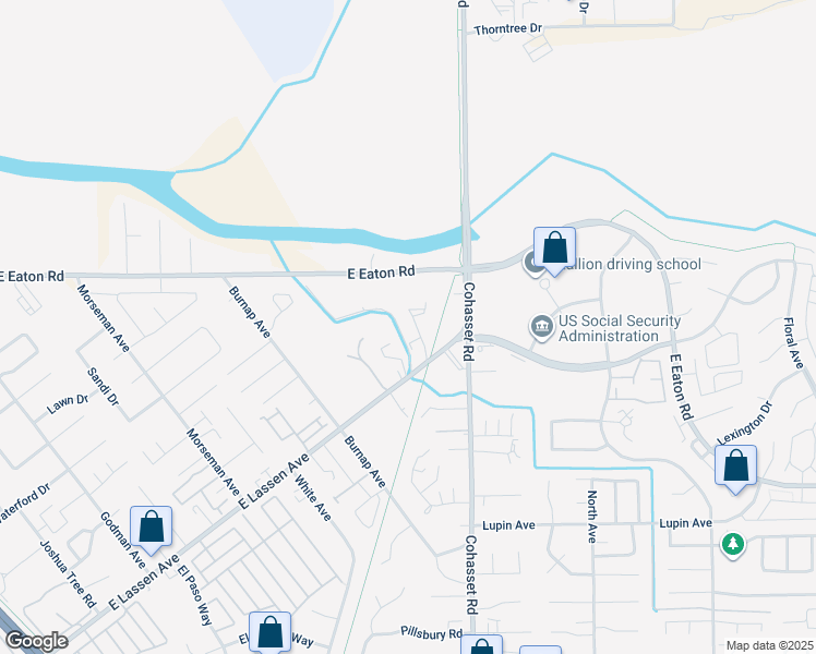 map of restaurants, bars, coffee shops, grocery stores, and more near 2833 Northgate Drive in Chico