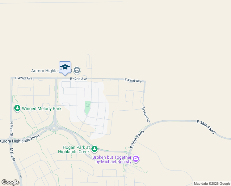 map of restaurants, bars, coffee shops, grocery stores, and more near Harvest Road in Aurora