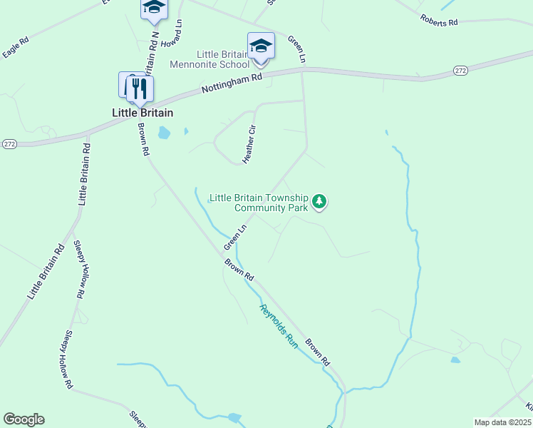 map of restaurants, bars, coffee shops, grocery stores, and more near 19 Green Lane in Nottingham