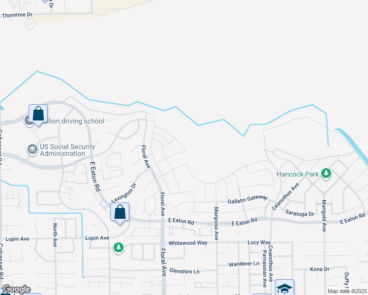 map of restaurants, bars, coffee shops, grocery stores, and more near 3341 Shoal River in Chico