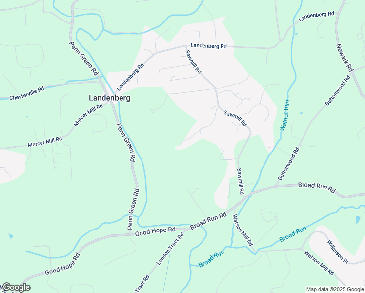 map of restaurants, bars, coffee shops, grocery stores, and more near 153 Coopers Hawk Lane in Landenberg