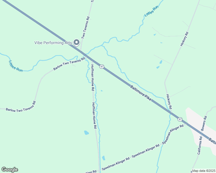 map of restaurants, bars, coffee shops, grocery stores, and more near 3299 Baltimore Pike in Littlestown
