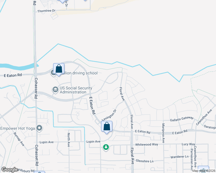 map of restaurants, bars, coffee shops, grocery stores, and more near 9 Avante Way in Chico