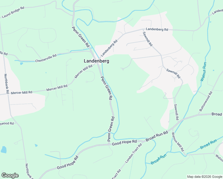 map of restaurants, bars, coffee shops, grocery stores, and more near 135 Penn Green Road in Landenberg