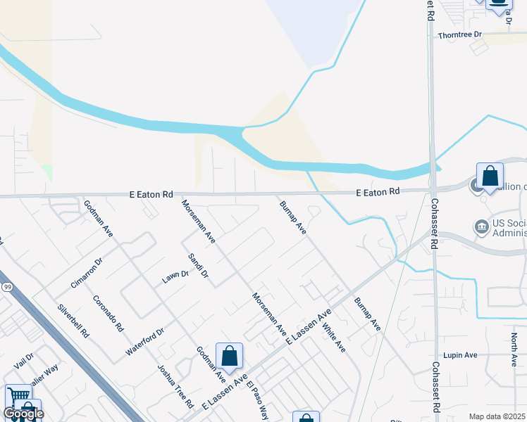 map of restaurants, bars, coffee shops, grocery stores, and more near 991 Bertino Place in Chico