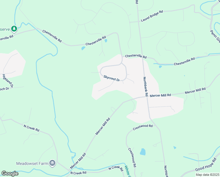 map of restaurants, bars, coffee shops, grocery stores, and more near 106 Valley Drive in Landenberg