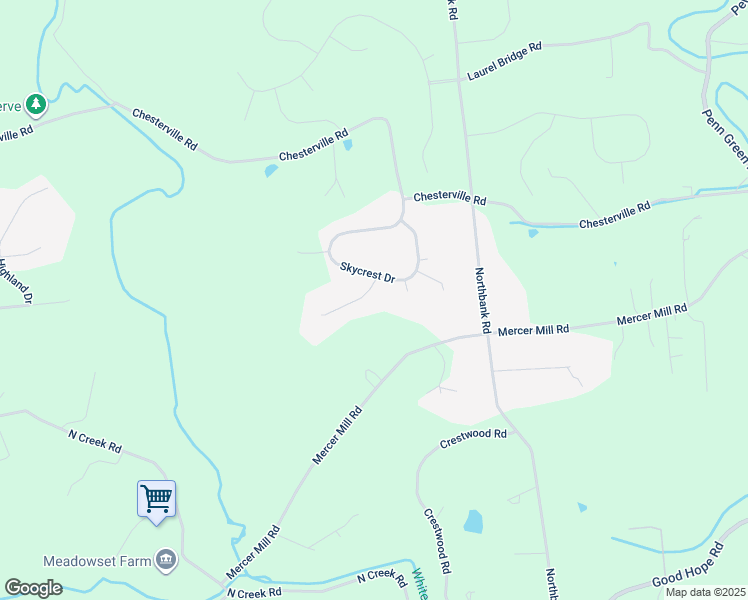 map of restaurants, bars, coffee shops, grocery stores, and more near 104 Valley Drive in Landenberg