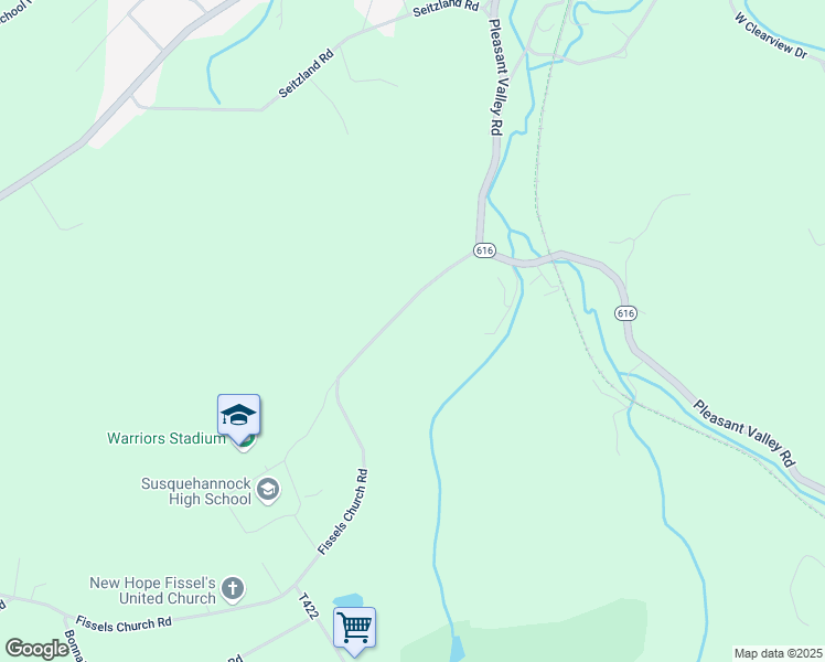 map of restaurants, bars, coffee shops, grocery stores, and more near 2643 Fissels Church Road in Glen Rock