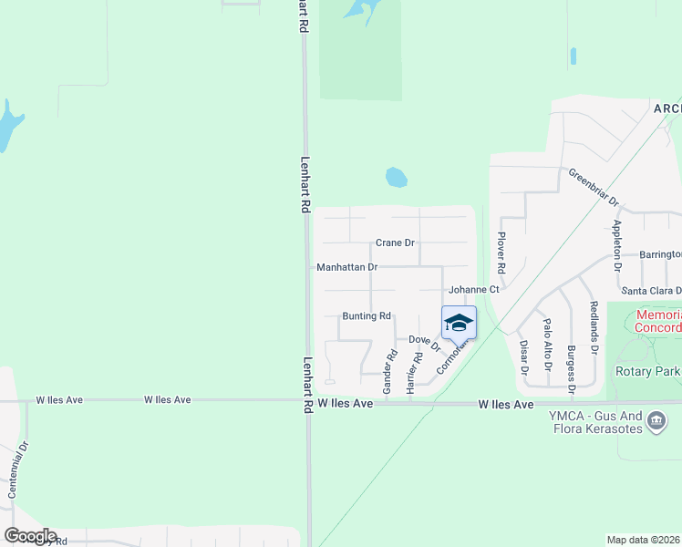 map of restaurants, bars, coffee shops, grocery stores, and more near 5398-5400 Manhattan Dr in Springfield