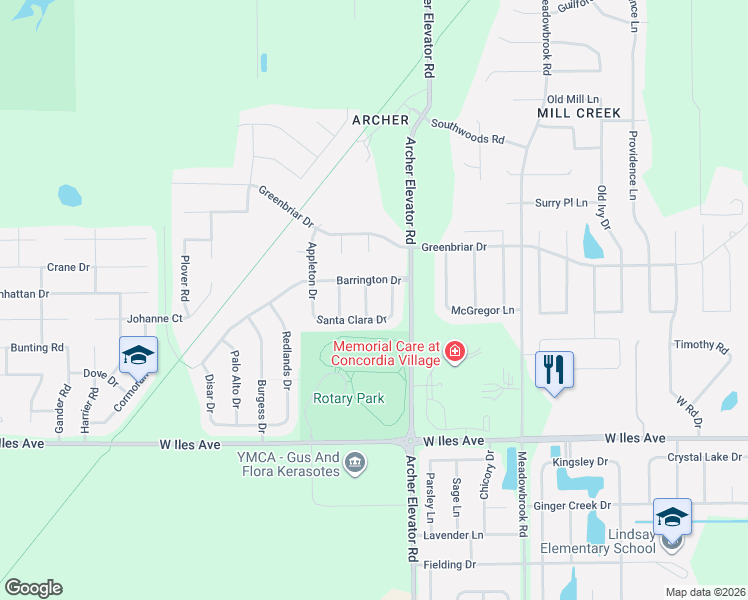 map of restaurants, bars, coffee shops, grocery stores, and more near 2000-2098 Montague Drive in Springfield