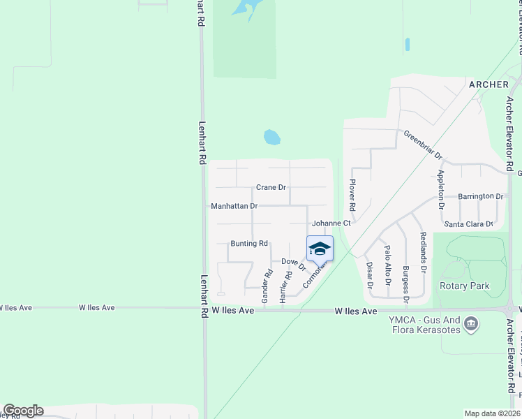 map of restaurants, bars, coffee shops, grocery stores, and more near 5224 Manhattan Drive in Springfield