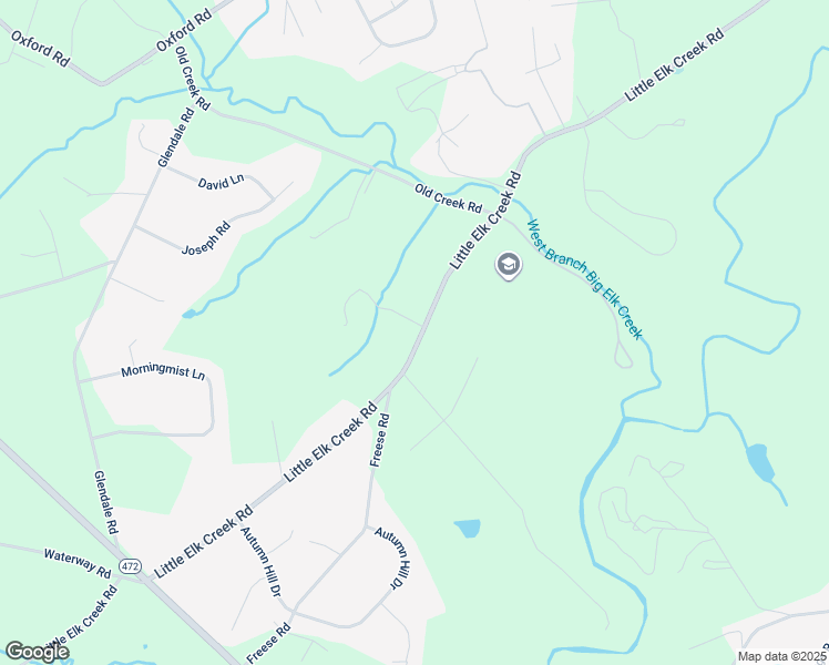 map of restaurants, bars, coffee shops, grocery stores, and more near 574 Little Elk Creek Road in Oxford
