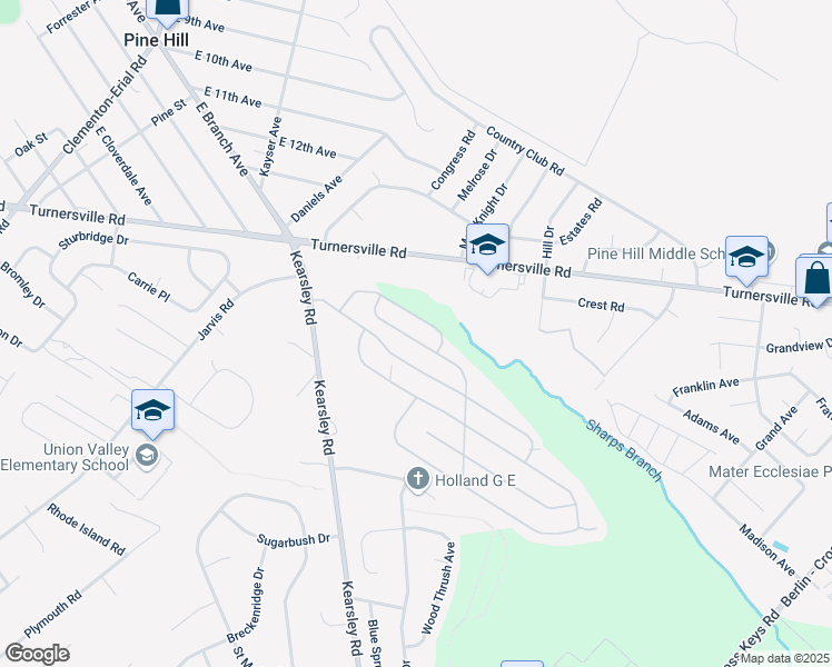 map of restaurants, bars, coffee shops, grocery stores, and more near 26 Swift Run Drive in Gloucester Township