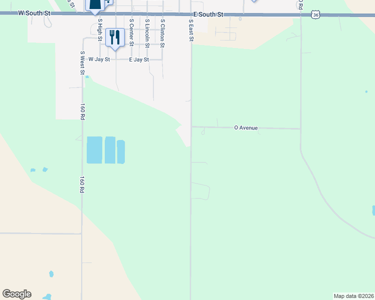 map of restaurants, bars, coffee shops, grocery stores, and more near 1539 165 Road in Mankato