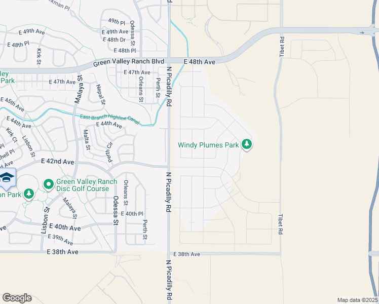 map of restaurants, bars, coffee shops, grocery stores, and more near 4155 Picadilly Road in Denver
