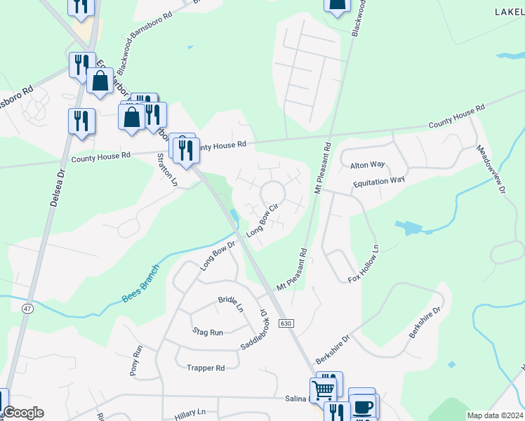 map of restaurants, bars, coffee shops, grocery stores, and more near 708 Sedgewick Court in Washington Township