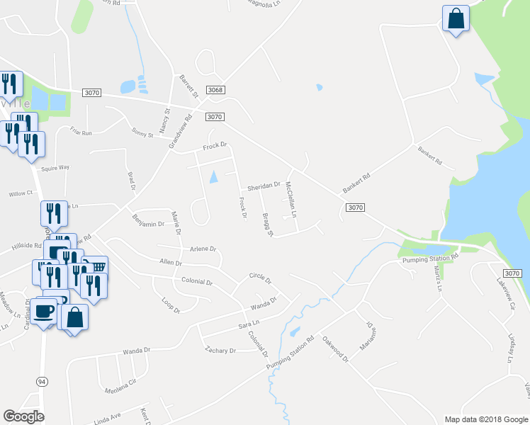 map of restaurants, bars, coffee shops, grocery stores, and more near 65 Bragg Street in Hanover