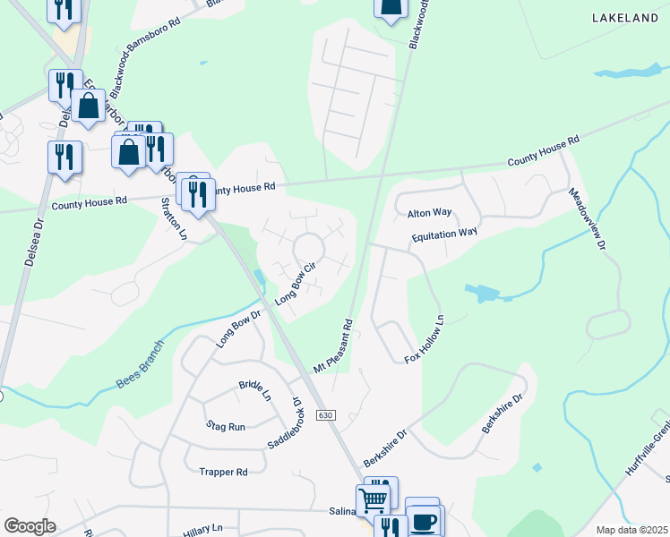 map of restaurants, bars, coffee shops, grocery stores, and more near 343 Surrey Court in Washington Township